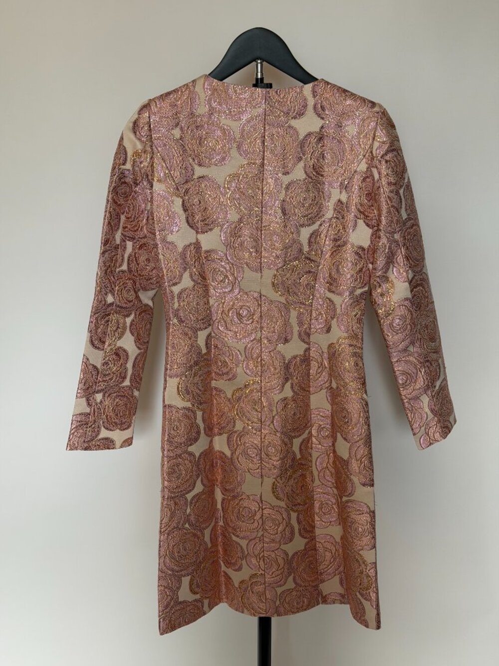 NWT Vintage Pink Rose Brocade Floral Coat - Picture 9 of 9